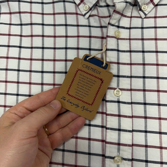 Cremieux Shirt Mens 3XT White WIndowpane Check Long Sleeve Button Up 3XL Tall - Picture 6 of 10